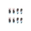 Faux ongles imprimé léopard couleur diamant éclaté pur noir doux Cool manucure conseils portables étanche faux ensemble appuyez sur