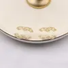 20 -styl prosty 18K Gold Splated 925 Srebrna luksusowa marka projektantów Letter Stud Geometryczne Słynne kobiety okrągłe kryształowy kryształowy pearl na przyjęcie weselne kidenlry