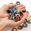 Cluster Ringe Unisex Jade Schraubenschlüssel Natürliche Mineral Ring Mehrfarbig Schwarz Grün Rot Achate Edelstein Stein Finger Charms Geschenke Großhandel