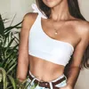 Zwemkleding 2023 Nieuwste dameszwempak Popular Solid Color One Shoulder Tie Bikini Top Swimwear Trendy en gepersonaliseerde outfits AA230529