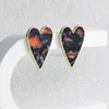 Stud VG 6YM Vintage Retro Heart Shaped Studs Earrings Women Fashion Trend Colorful Ear Jewelry Bohemia Style Party Gifts Wholesale J230529