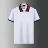2023 Italie Marque designers polo shirt luxe t-shirts serpent abeille broderie florale mens polos High street fashion rayure polo imprimé T-shirt