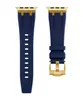 Cinturino in silicone per Apple Watch Band Ultra 49mm 8 7 45mm Bracciale sportivo in metallo morbido IWatch 6 5 4 SE 44mm 42mm Cinturino con connettore in acciaio inossidabile Accessori per cinturini