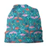 Bérets beau motif amoureux flamant rose Slouchy Beanie hommes femmes tendance hiver chaud Skullies bonnets chapeau adulte tricoté Bonnet casquette