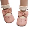 First Walkers Spring e Autumn Hollow Girl's Walking Shoes Cute Bow Princess Soft Sole Anti-Slip Girls