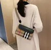 Mode nouveau rayé contraste couleur décontracté femmes sacs Net rouge sac épaule bandoulière mode sac blanc Plaid femmes sacs