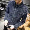 Herrjackor 2023 Autumn Tide Men's Denim Youth Casual Straight Male Korean Version Chic Solid Color Cotton Coats 12A4402