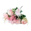 Decoratieve bloemen nepbloem niet verdorren herbruikbaar diy balkon tuin faux rozen kunstmatig voor bruiloft