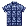 Men's Casual Shirts Blue Shells Blouses Male Vintage Print Hawaiian Short Sleeve Graphic Novelty Oversized Vacation Shirt Gift Idea