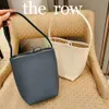 Mujeres blancas The Row Park tote Bag Luxurys diseñador hombro cilindro cubo bolsas Cartera de cuero para hombre mini pochette bolsos de mano bolso de mano cruzado bolso con cordón