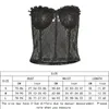 Débardeurs pour femmes Dentelle florale Dos nu Corset court Transparent Mesh Bodycon Bustier Tube Tops Slim Fit Solid Color Party Clubwear Vêtements