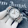 Relógio mecânico automático masculino DAY DATE aço inoxidável prata Roma número grande data relógios masculinos vidro safira luminoso à prova d'água montre de luxe relógios de pulso