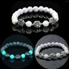 Bracelets jonc pour femme à la mode lumineux creux Fluorite Stretch Bracelet cadeaux vacances