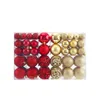 Decoração de festa 3/4/6cm 100 PCs Red Gold Gold Christmas Ball Birthday Festival Decoração de casa Matte espelho Glitter Base Round Round Round