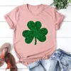 Camisetas de hombre Camiseta de trébol Día de San Patricio Regalo irlandés Trébol Camiseta gráfica St. Leopard Hombre Camisetas Lucky M