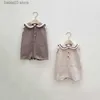 Mamelucos Recién Nacido Bebé Niño Niña Mameluco Verano Algodón Sin Mangas Bebé Mono Pijamas Infantiles 0-2Y Ropa de Bebé T230529