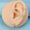 Hoop Earrings 1pc 20G Brass Tiny Inlaid Zircon CZ For Women 8mm Huggie Cartilage Earring Tragus Lobe Piercing Body Jewelry