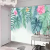 Wallpapers European 3d Wallcovering Wallpaper Green Big Leaves And Beautiful Flowers Home Decor Living Room Bedroom Mural