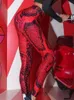 Leggings voor dames Red Snake Gedrukte Leggins Yogabroek Sexy Women Sport Gym Hoge taille Skinny Gothic Workout Fitness broek