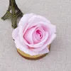 10 Pz / lotto Simulazione Velluto Rosa Testa Fiori Artificiali Bouquet Matrimonio Arco Fiore Festa Sfondo Decorazione Fiore Rosa Parete Vacanza Cappello Accessori Ghirlanda