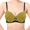 Stage Wear Bras For Women High Support Packa Kobiet Dance Belly Dance Bra Studded Diamond Night Club Performance Suit