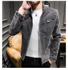 Herrjackor 2023 Autumn Tide Men's Denim Youth Casual Straight Male Korean Version Chic Solid Color Cotton Coats 12A4402
