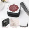 Jewelry Pouches Mandala Storage Box Multilayer Rotating Plastic Organizer With Mirror Patterns Sleeveless