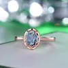 Cluster Rings Befound 1.5 Lab Grown Oval Alexandrite 14k Gold Women's Anniversary Gift Engagement Women