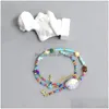 Chokers Choker Boho Naturel Collier De Perles D'eau Douce Couleur Douce Perles En Argile Polymère Turquoise Plage Bijoux Féminins Cadeau Drop Deliv Dhtax