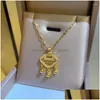 Hanger kettingen o roestvrij staal klassieke gouden kleur ketting voor vrouwen sieraden gunstige lock verjaardag cadeau groothandel druppel deliv dhk4j