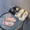 Sandales d'été pour filles, chaussures de princesse à strass, chaussures de Performance, à la mode, pour enfants