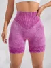 Shorts ativos fitness sem costura feminino levantando calças curtas lavando areia de ioga de cintura alta