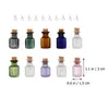 Vases 10 Pcs Mini Flacons Pots de Sorts Colorés Petite Potion Bouteilles en Verre Caps Message Clair