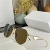 Luxuriöse Original-Designer-Sonnenbrille für Damen, Herren-Sonnenbrille für Herren, Dreieck, 3D-Pilot, metallischer Rahmen, Symbole, Freizeit-Event, Pa288U