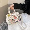 Nowa wersja koreańska Trend torebki Kreatywna torba na graffiti crossbody popularna w internetowej letniej torbie na ramię 230529