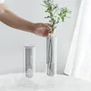 Vazolar Nordic Cam Vazo Renk Yaratıcı Test Tüpü Hidroponik Çiçek Ev Dekoru Tesis Tutucu Oturma Odası Masa Hediyesi