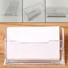 Bouteilles de stockage 1 pièces clair bureau étagère boîte présentoir acrylique plastique Transparent bureau porte-carte de visite une couche