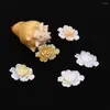 Charms Natural Mother of Pearl Shell Multilayer Flower Yellow Exquisite Necklace Pendant Women's Jewelry Presenttillbehör