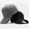 Snapbacks 2023 Winter High Front 5 Painel Caminho de beisebol de lã de lã de tamanho grande Curva de feltro de peak Sports Hat 55-60cm 60-65cm G230529