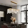 Chandeliers FSS Postmodern Crystal Chandelier Golden Copper Lamp Body Light Luxury Living Room Bar Counter Dining