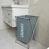 Förvaringskorgar xShape Foldbar Dirty Laundry Basket Organizer Tryckt Collapsible Three Grid Home Hamper Sorterare Large 230529
