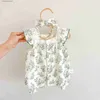 Rompers Summer Baby Cotton Clothing Newborn Baby Dompers Floral Organic Cotton Flye Elleve милый комбинезон с волосами младенца T230529