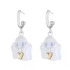 Chaînes Y2K Mignon Méchant Fantôme Perle Collier Amour Coeur Laqué Pendentif Boucles D'oreilles Géométrique Niche Bijoux Pour Femmes Filles T8DE