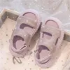 Summer Girls' Sandals New Children's Soft and Non slip Shoes Elegant and Comfortable Water Diamond Princess Shoes size26-35