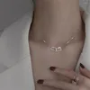 Цепи Light Luxury Flash Shiny Diamond Geometric Squar Pendant Pendant Женская модное ожерелье Клавику