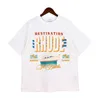 23SS Classic Letter Print Rhude T Shirt Uomo Donna Taglia EU 100% cotone Rhude Top Tees High Street Summer Hippie Clothes 9HRJ