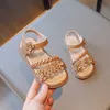 Sandals Girls Sandals Children Fashion Flowers Weave Beautiful Little Princess Versatile Cute Kids Mary Janes for Party Wedding Shows