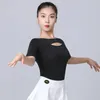 Podium Wear Fashion Latin Dance Tops For Women Training Dress Professional Medium Sheeved Waltz Chacha Rumba Deskleding DN14964