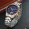 Наручительные часы Carfenie Skeleton Tourbillon Mechanical Watch Men Automatic Classic Rose Gold Кожаные запястья Reloj Hombre 2023