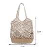 Other Bags Rope Hollow Straw Bag for Summer Tote Shoulder Bags for Women Round Beach Handbag Trends Straw Handbags 2023